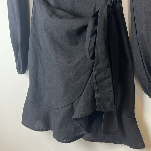 Princess Polly Black Villa Mini Dress size 2 - Picture 7 of 11